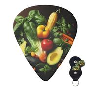 Guitar Picks 6 Pcs Guitar Plectrums with Storage Box 3 Different Thickness Various vegetables Guitar Picks Accessories Bass Pick for Electric Ukulele 2Pcs 0.46mm, 2Pcs 0.96mm, 2Pcs 0.71mm