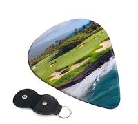 Guitar Picks 6 Pcs Hawaii Beach Golf Course Print Guitar Plectrums for Bass Electric Acoustic Guitars Ukulele