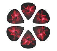 Guitar Picks 6 Pcs Hibiscus Flowers Print Guitar Plectrums for Bass Electric Acoustic Guitars Ukulele