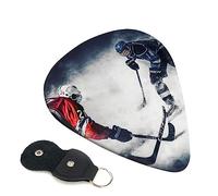 Guitar Picks 6 Pcs Ice Hockey Art Print Guitar Plectrums for Bass Electric Acoustic Guitars Ukulele
