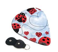 Guitar Picks 6 Pcs Ladybug And Cloud Print Guitar Plectrums for Bass Electric Acoustic Guitars Ukulele