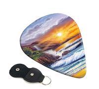 Guitar Picks 6 Pcs Lighthouse at Sunset Print Guitar Plectrums for Bass Electric Acoustic Guitars Ukulele