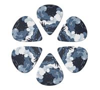 Guitar Picks 6 Pcs Lightning in the Sky Print Guitar Plectrums for Bass Electric Acoustic Guitars Ukulele