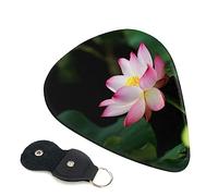 Guitar Picks 6 Pcs Lotus Flower Print Guitar Plectrums for Bass Electric Acoustic Guitars Ukulele