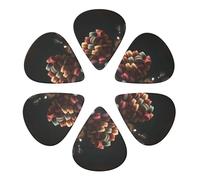 Guitar Picks 6 Pcs Macarons of Different Print Guitar Plectrums for Bass Electric Acoustic Guitars Ukulele
