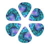 Guitar Picks 6 Pcs Marble Texture Print Guitar Plectrums for Bass Electric Acoustic Guitars Ukulele