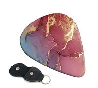 Guitar Picks 6 Pcs Marble Texture Print Guitar Plectrums for Bass Electric Acoustic Guitars Ukulele