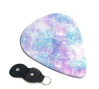 Guitar Picks 6 Pcs Mermaid Scale Print Guitar Plectrums for Bass Electric Acoustic Guitars Ukulele