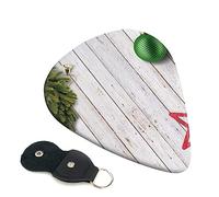 Guitar Picks 6 Pcs Merry Christmas Print Guitar Plectrums for Bass Electric Acoustic Guitars Ukulele