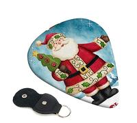 Guitar Picks 6 Pcs Merry Christmas Print Guitar Plectrums for Bass Electric Acoustic Guitars Ukulele