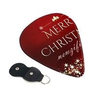 Guitar Picks 6 Pcs Merry Christmas Print Guitar Plectrums for Bass Electric Acoustic Guitars Ukulele
