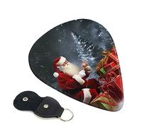 Guitar Picks 6 Pcs Merry Christmas Santa's gift Print Guitar Plectrums for Bass Electric Acoustic Guitars Ukulele