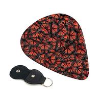 Guitar Picks 6 Pcs Monarch butterflies Print Guitar Plectrums for Bass Electric Acoustic Guitars Ukulele