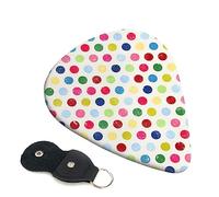 Guitar Picks 6 Pcs MuiltColorful Round Balls Print Guitar Plectrums for Bass Electric Acoustic Guitars Ukulele