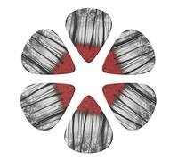 Guitar Picks 6 Pcs Mysterious Print Guitar Plectrums for Bass Electric Acoustic Guitars Ukulele