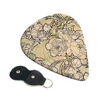 Guitar Picks 6 Pcs Nature Flowers Print Guitar Plectrums for Bass Electric Acoustic Guitars Ukulele