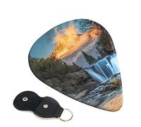 Guitar Picks 6 Pcs Nature Landscape Print Guitar Plectrums for Bass Electric Acoustic Guitars Ukulele
