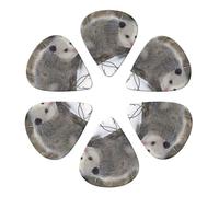 Guitar Picks 6 Pcs Opossum In Snow Print Guitar Plectrums for Bass Electric Acoustic Guitars Ukulele