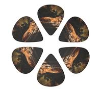 Guitar Picks 6 Pcs Orange Cat Sleeping Print Guitar Plectrums for Bass Electric Acoustic Guitars Ukulele