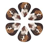 Guitar Picks 6 Pcs ovely Pet Dog Beagle Print Guitar Plectrums for Bass Electric Acoustic Guitars Ukulele