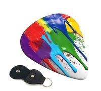 Guitar Picks 6 Pcs Paint Splatter Backdrop Print Guitar Plectrums for Bass Electric Acoustic Guitars Ukulele