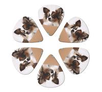 Guitar Picks 6 Pcs Papillon in the box Print Guitar Plectrums for Bass Electric Acoustic Guitars Ukulele