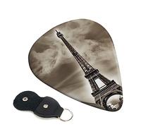 Guitar Picks 6 Pcs Paris Eiffel Tower Print Guitar Plectrums for Bass Electric Acoustic Guitars Ukulele