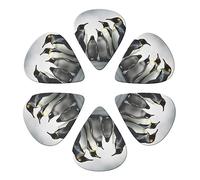 Guitar Picks 6 Pcs Penguin Family Print Guitar Plectrums for Bass Electric Acoustic Guitars Ukulele