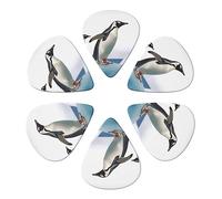 Guitar Picks 6 Pcs Penguin Print Guitar Plectrums for Bass Electric Acoustic Guitars Ukulele