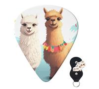 Guitar Picks 6 Pcs Personalized Plectrums with Guitar Pick Case Llama Alpaca