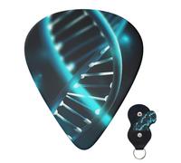 Guitar Picks 6 Pcs Personalized Plectrums with Guitar Pick Case Science Gene Strand