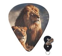 Guitar Picks 6 Pcs Personalized Plectrums with Guitar Pick Case two lions