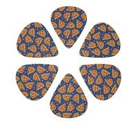 Guitar Picks 6 Pcs Pizza Print Guitar Plectrums for Bass Electric Acoustic Guitars Ukulele