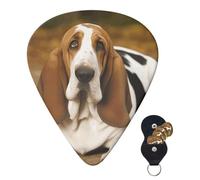 Guitar Picks 6 Pcs Plectrums with Guitar Pick Case Basset Hound
