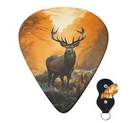 Guitar Picks 6 Pcs Plectrums with Guitar Pick Case Deer in
