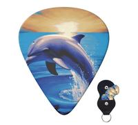 Guitar Picks 6 Pcs Plectrums with Guitar Pick Case Elegant dolphin