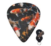 Guitar Picks 6 Pcs Plectrums with Guitar Pick Case Japan Fancy Koi Carp Fishes