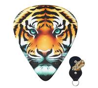 Guitar Picks 6 Pcs Plectrums with Guitar Pick Case Little fat tiger head