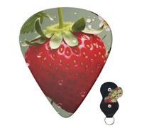 Guitar Picks 6 Pcs Plectrums with Guitar Pick Case Lovely Strawberry