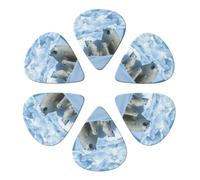 Guitar Picks 6 Pcs polar bear Print Guitar Plectrums for Bass Electric Acoustic Guitars Ukulele