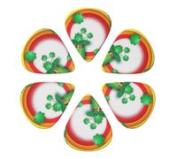 Guitar Picks 6 Pcs Rainbow Circle Print Guitar Plectrums for Bass Electric Acoustic Guitars Ukulele