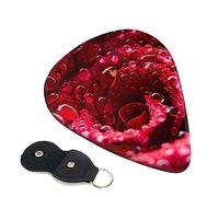 Guitar Picks 6 Pcs Red rose Print Guitar Plectrums for Bass Electric Acoustic Guitars Ukulele