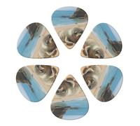 Guitar Picks 6 Pcs Rest on the Beach Print Guitar Plectrums for Bass Electric Acoustic Guitars Ukulele