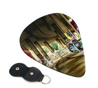 Guitar Picks 6 Pcs roadside Graffiti Wall Print Guitar Plectrums for Bass Electric Acoustic Guitars Ukulele