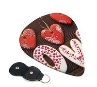 Guitar Picks 6 Pcs romance love Print Guitar Plectrums for Bass Electric Acoustic Guitars Ukulele