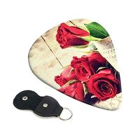 Guitar Picks 6 Pcs Romantic Flowers Print Guitar Plectrums for Bass Electric Acoustic Guitars Ukulele