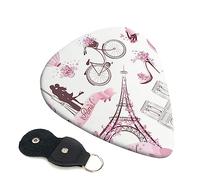 Guitar Picks 6 Pcs Romantic Paris Butterfly Eiffel Print Guitar Plectrums for Bass Electric Acoustic Guitars Ukulele