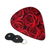 Guitar Picks 6 Pcs rose Print Guitar Plectrums for Bass Electric Acoustic Guitars Ukulele