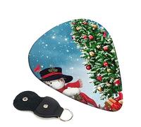 Guitar Picks 6 Pcs Santa Claus Snowman Print Guitar Plectrums for Bass Electric Acoustic Guitars Ukulele