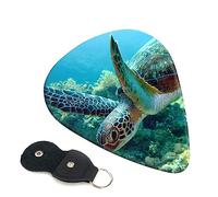 Guitar Picks 6 Pcs Sea Turtle Print Guitar Plectrums for Bass Electric Acoustic Guitars Ukulele